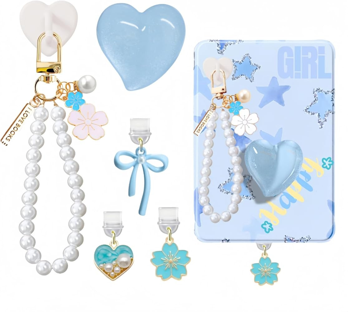 6PCS Charms Set Compatible with Kindle, Accessories Including Dust Plug Charm Type C/USB C, Charm... | Amazon (US)