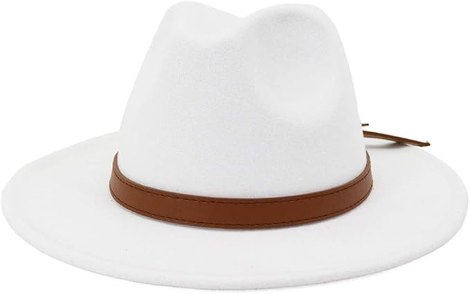 Lisianthus Women Vintage Wide Brim Fedora Hat | Amazon (US)