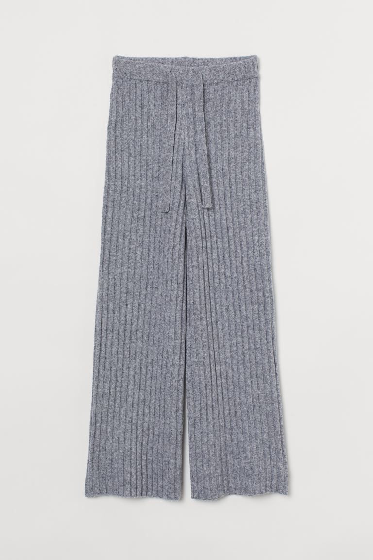 Ribbed Wool-blend Pants | H&M (US + CA)