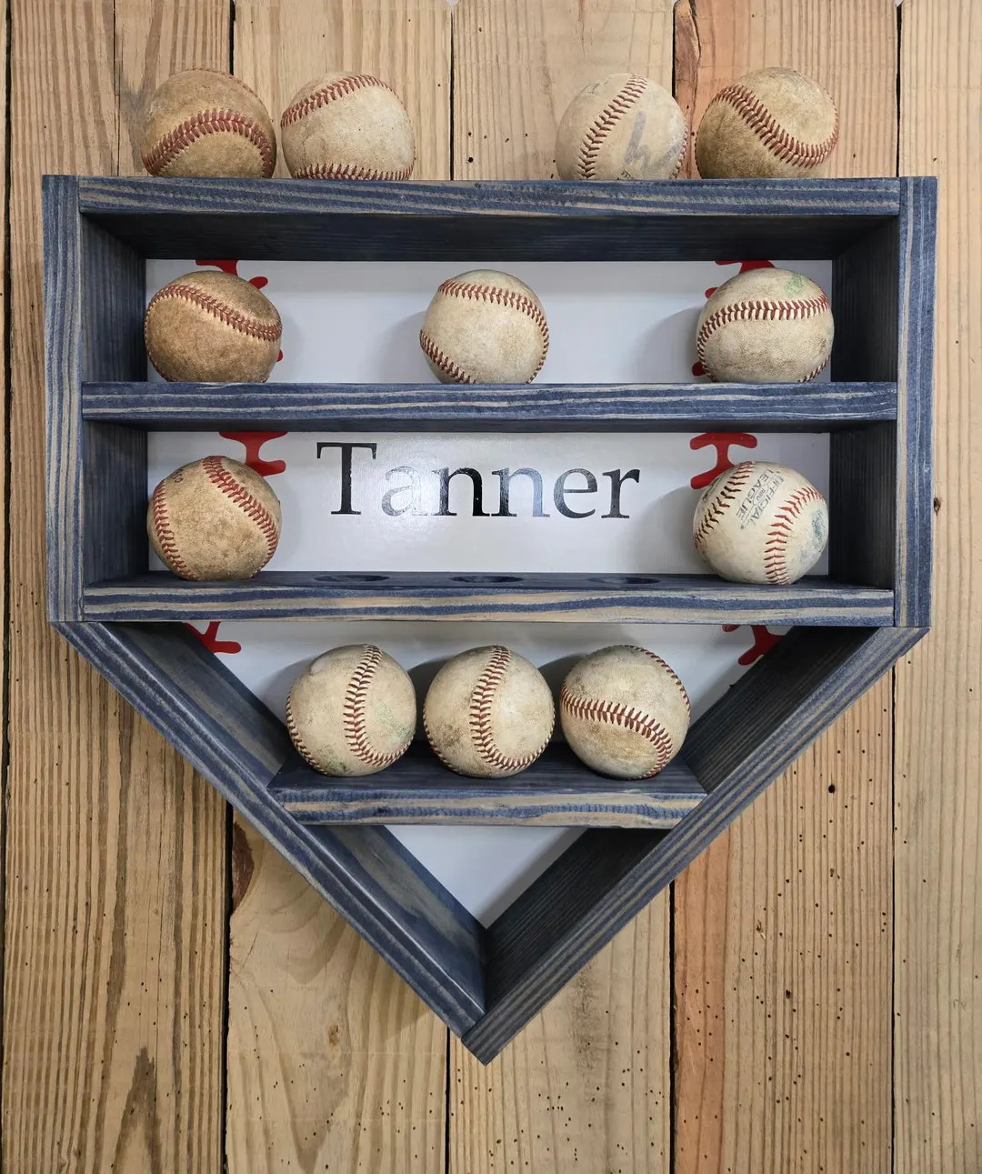 Personalized Baseball Holder ONLY: 18 Ball Display Case, Home Run Decor | Etsy (US)