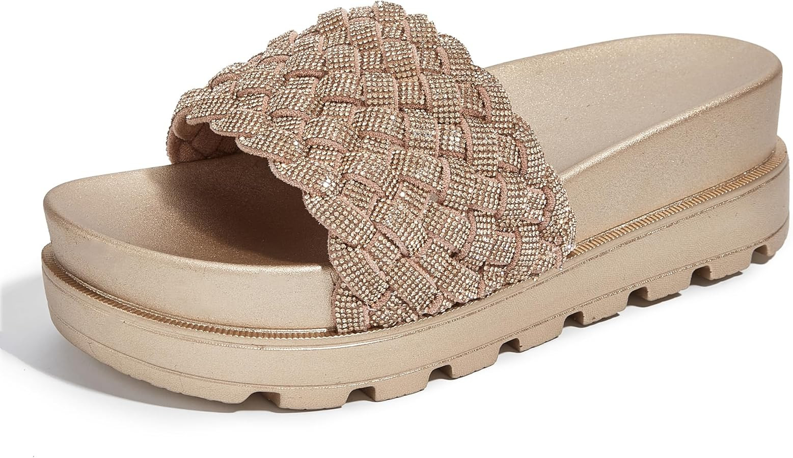 LUCKY STEP Women's Platform Sandals Braided Strap Flatform Slide Open Toe Casual Summer Beach Out... | Amazon (US)