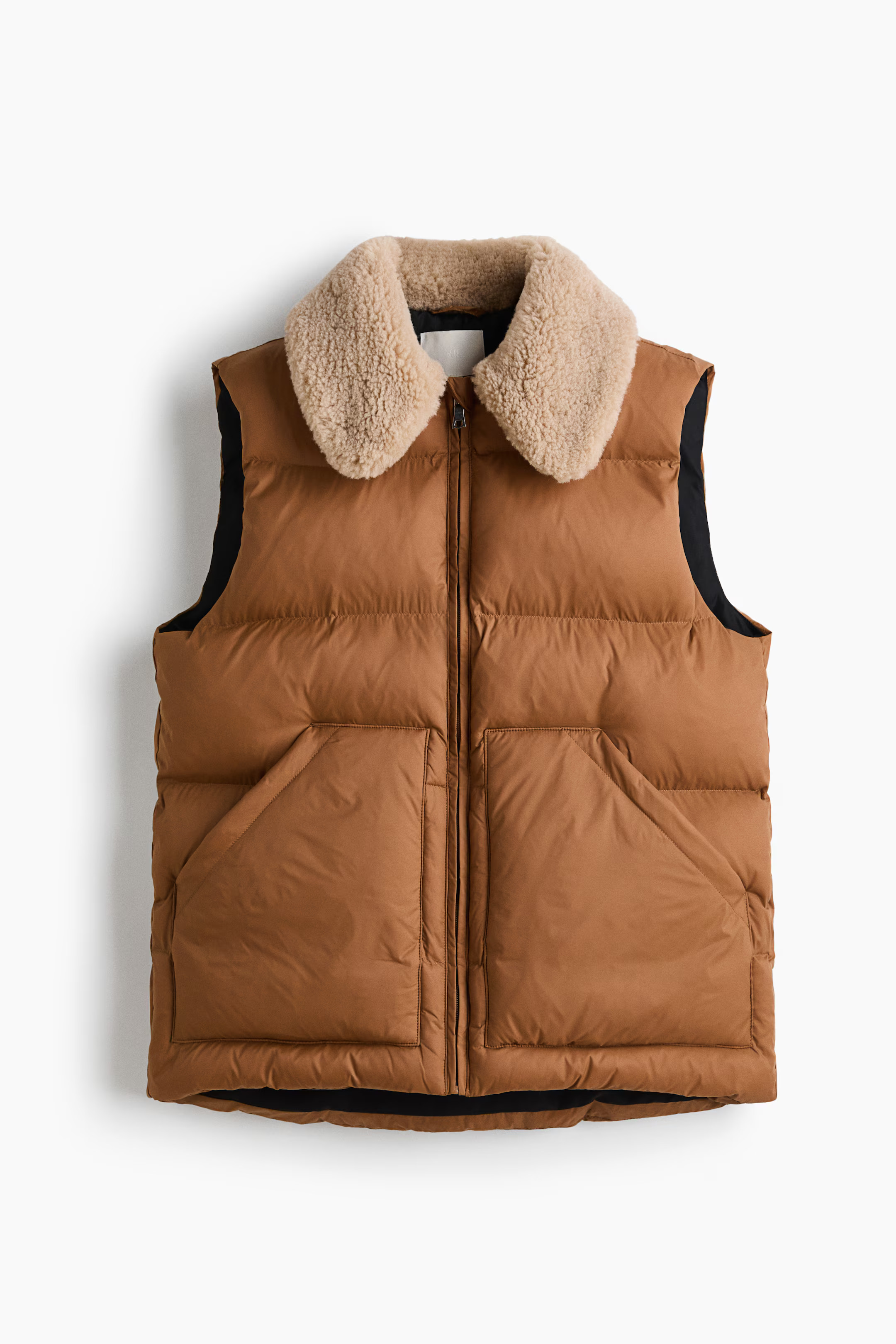 Puffer Vest with Teddy Fleece Collar | H&M (US + CA)