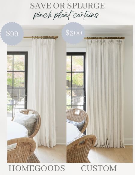 Curtains details:
Liz polyester linen
Ivory white
Triple pleated header
Room darkening liner
No memory training
My curtain measurements 88”L x 150”W

Use code: MICHELLE10 for 10% off your order!

Curtains, window treatments, home decor, drapery, pinch pleat curtains, pinch pleat drapery, Amazon curtains, window coverings

#LTKsalealert #LTKstyletip #LTKhome