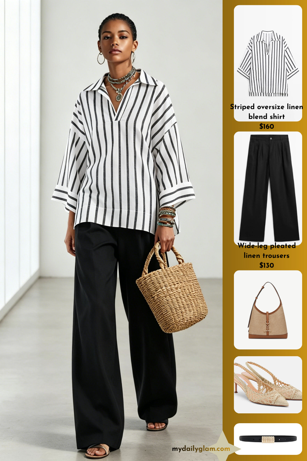 Minimal Summer Linen Outfit Striped Dolman Sleeve Blouse & Loose Pleated Black Linen Pants Capsule Look

#SummerLinenOutfit #MinimalFashion #CapsuleWardrobe 

 #LTKootd #LTKOver40 #LTKWorkwear