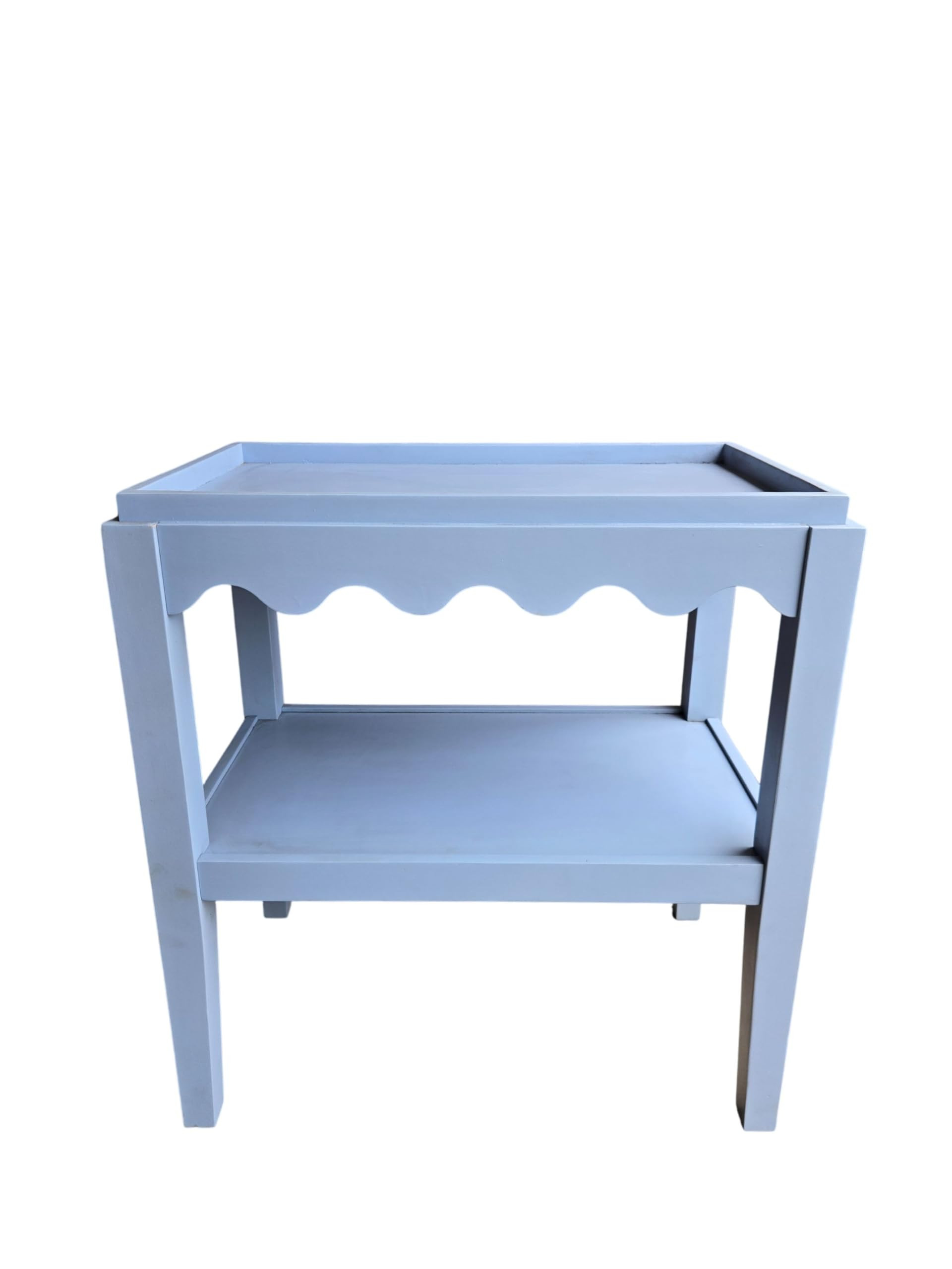 Carolina Chair & Table Rectangular Side Table, Mango Wood, Decorative Scallop Edge, 17L x 28W x 2... | Amazon (US)