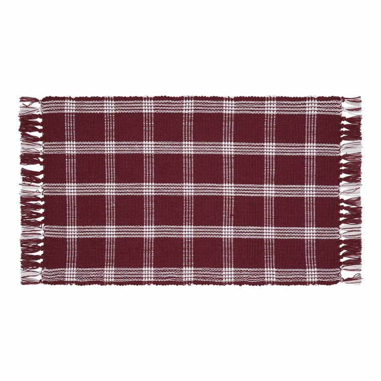 My Texas House Red Plaid Indoor/Outdoor Layering Rug, 24" x 38" | Walmart (US)