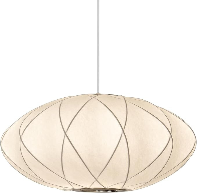 15.7inch White Light Fixture, Dining Room Lighting Fixture Ceiling Mount Coastal Silk Light Fixtu... | Amazon (US)