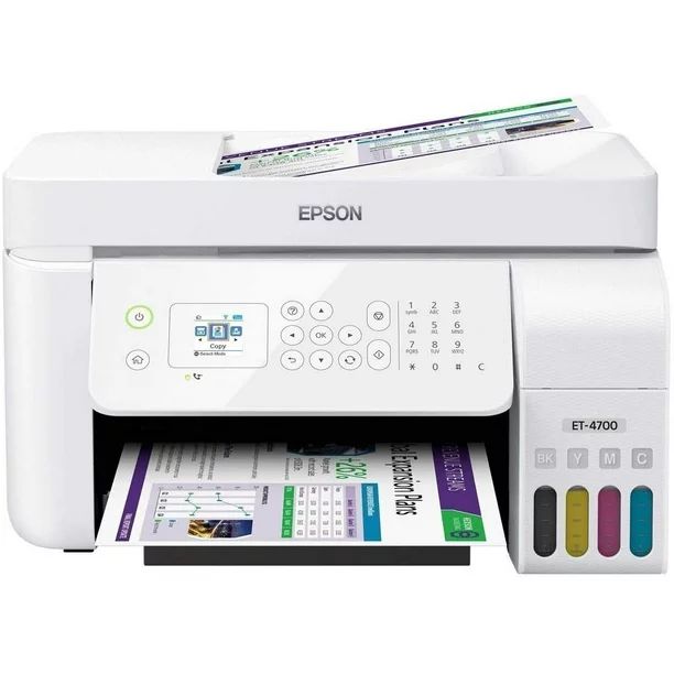Epson EcoTank ET-4700 Wireless Color All-in-One Cartridge-Free Supertank Printer with Scanner, Co... | Walmart (US)