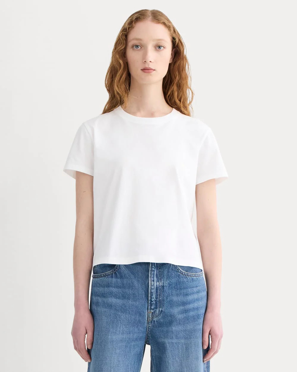 The Box-Cut Tee in Essential Cotton | White | No Pocket | Everlane
