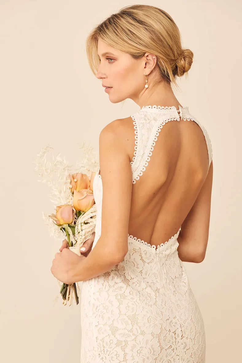 Love Everlasting White Floral Lace Mermaid Maxi Dress | Lulus