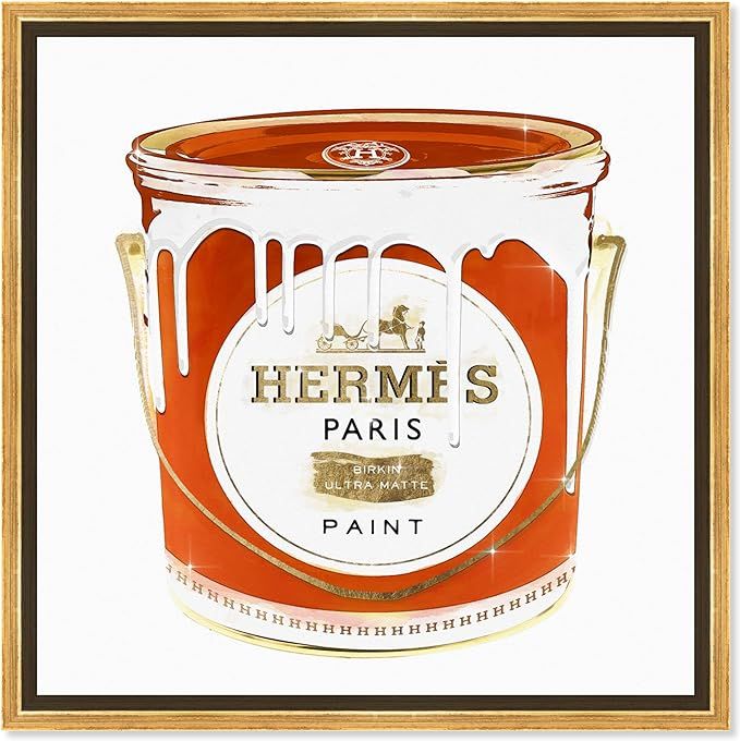 The Oliver Gal Artist Co. Fashion and Glam Framed Wall Art Canvas Prints 'French Luxe Paint' Cans... | Amazon (US)