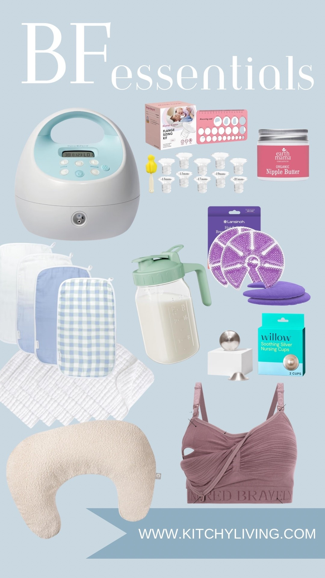🍈🍈 BF essentials for the New Mom // I have to admit I had no idea that you would need different size flanges for your pump, but this kit from Amazon comes with tons of sizes to fit every body! #breastfeeding #newmom #mom #newborn #babyessentials

#LTKmomlife #LTKBaby