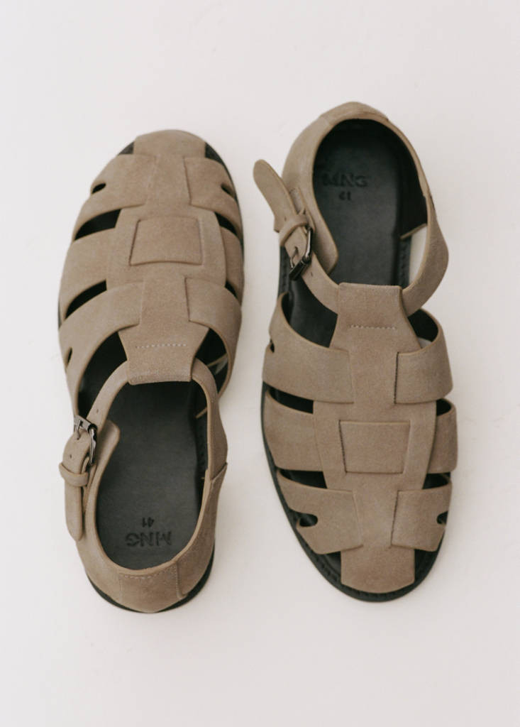 Suede leather fisherman sandal beige - Man - 10½ - MANGO MAN | Mango (US/MX/AU)