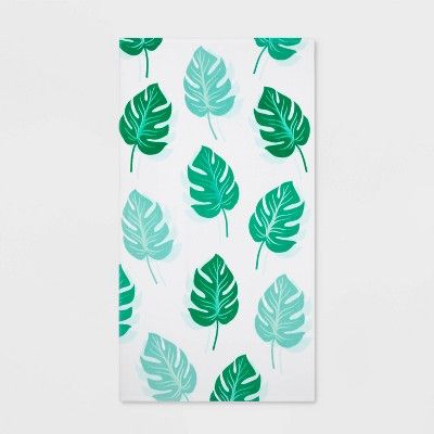 Printed Palm Leaf Beach Towel Green - Sun Squad™ | Target