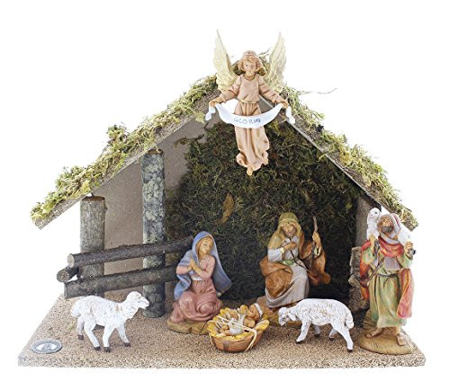 Fontanini by Roman, Italian Stable with 7-Piece Set, 5" Collection, Nativity Figures and Stable, Made in Italy | Amazon (US)