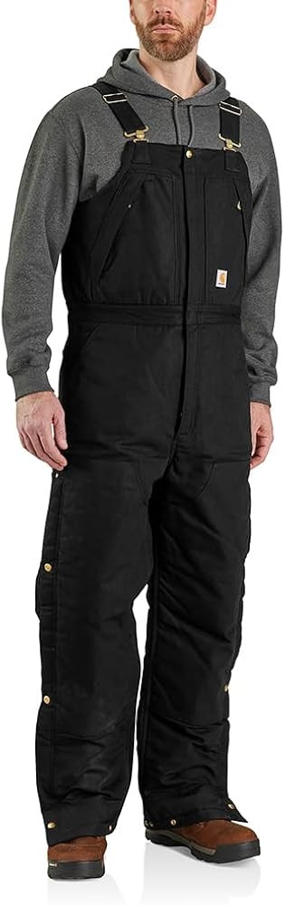 Carhartt Men's Loose Fit Firm Duck Insulated Biberall | Amazon (US)