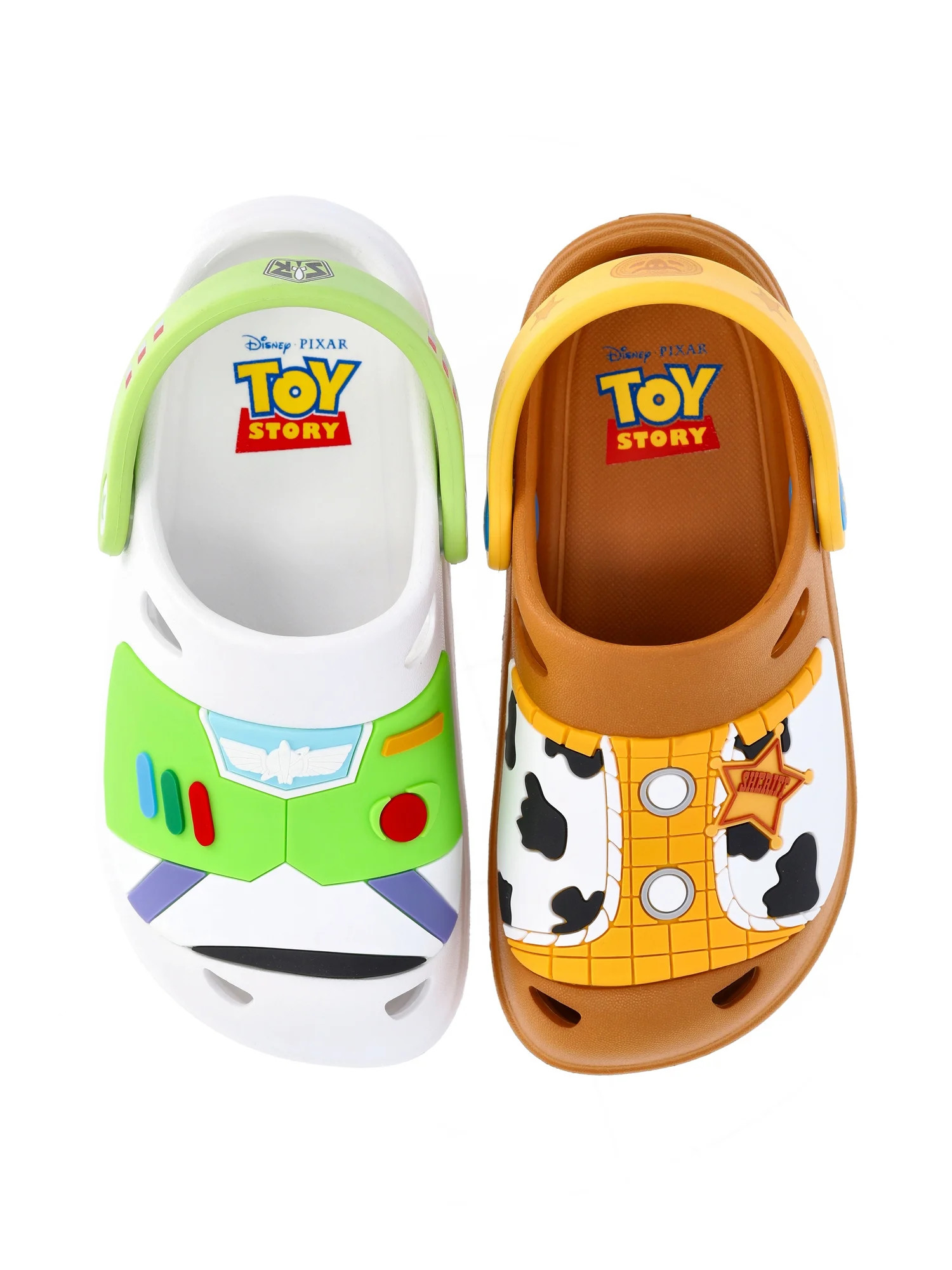 Toy Story Toddler Boys Woody Buzz Lightyear Clog Sandals | Walmart (US)