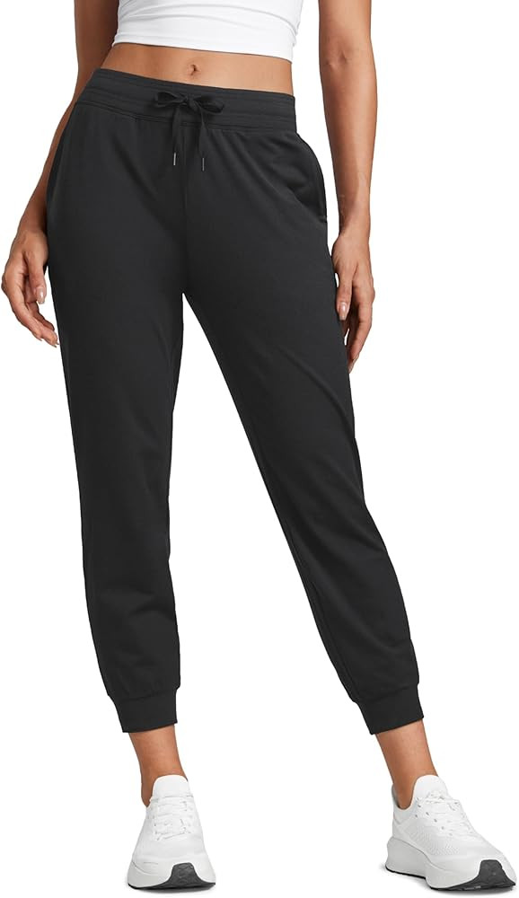 CRZ YOGA Cloud Jersey Joggers Sweatpants Women 25" Capri Casual Lounge Pajama Workout Sweat Pants... | Amazon (US)