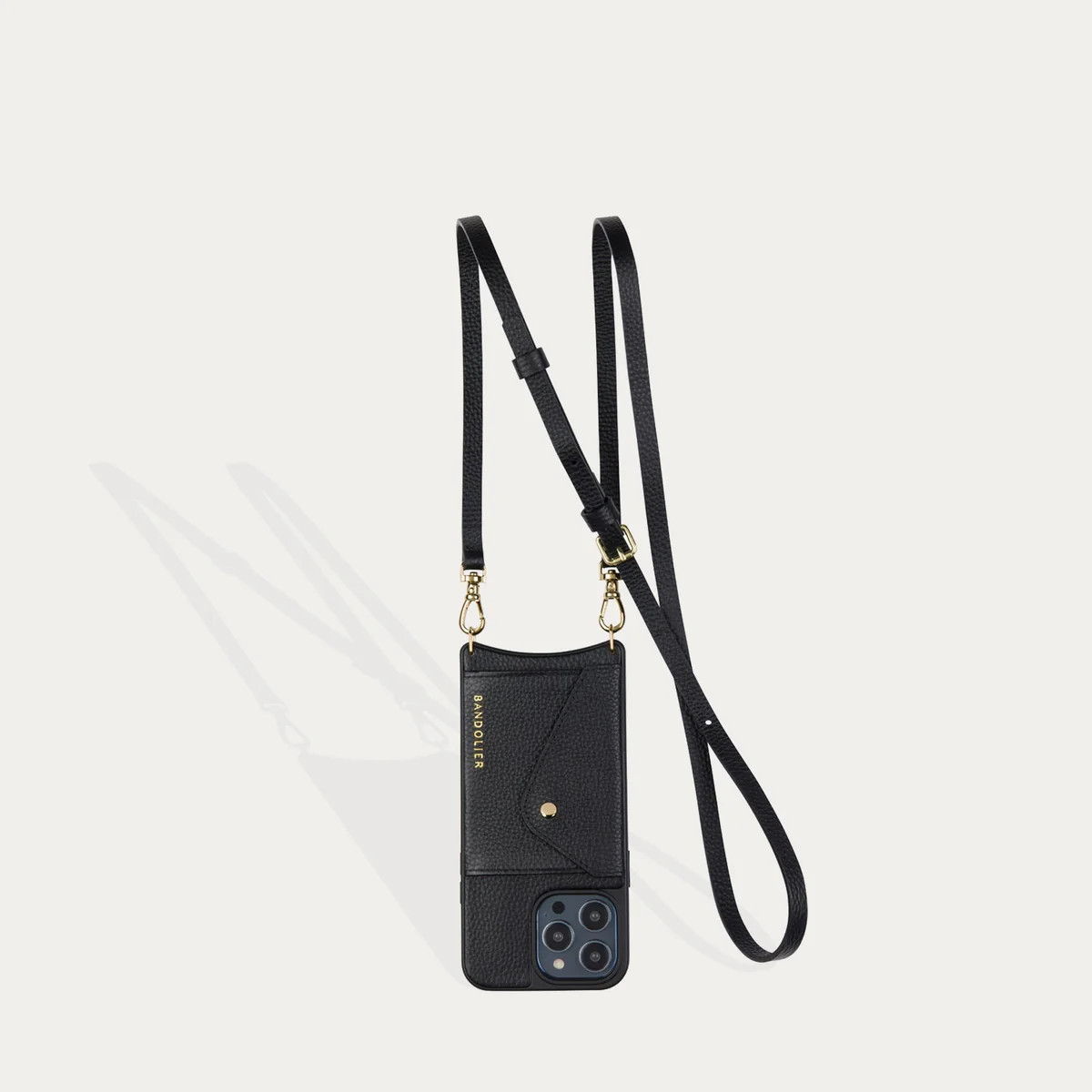 Donna Side Slot Crossbody Bandolier - Black/Gold | Bandolier