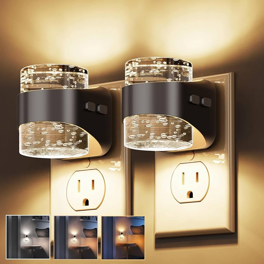 L LOHAS LED Night Light, Bubble Night Lights Plug into Wall,2 Pack 3000K/4000k/5000K Adjustable C... | Amazon (US)
