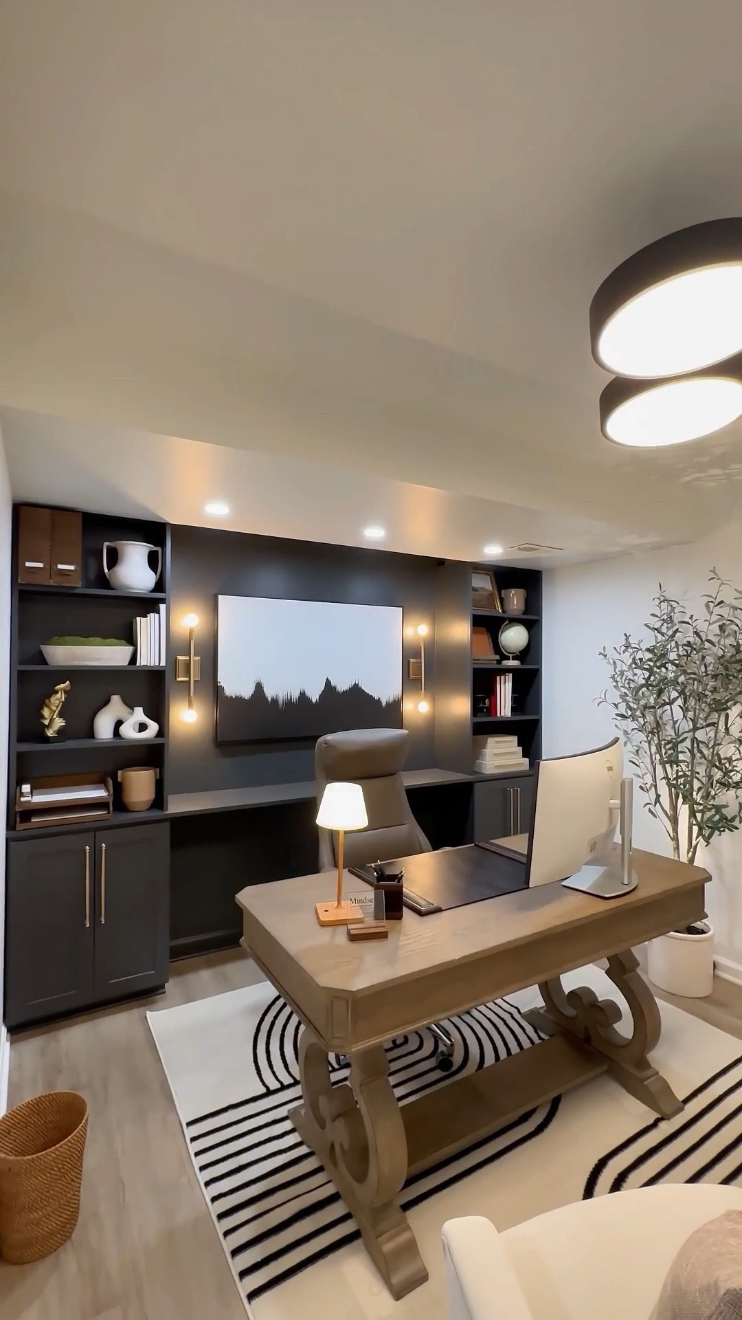 Moody and masculine home office