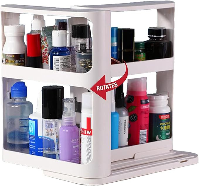 Rotate Spice Rack Organizer, Two 2-Tiered Swivel Spice Rack Shelves for Kitchen, Multi-Function S... | Amazon (US)