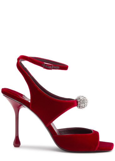 Orb 95 cut-out velvet sandals | Harvey Nichols