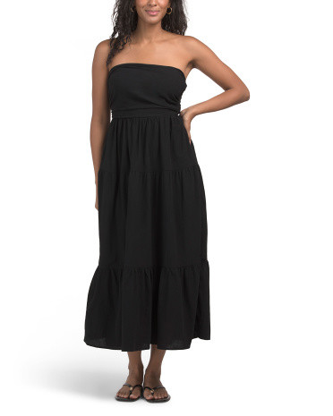 Strapless Poplin Dress | TJ Maxx
