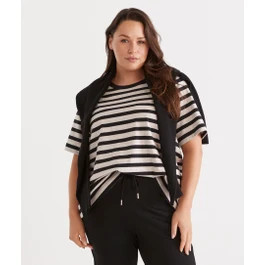 Australian Cotton Stripe Swing Tee | Sussan