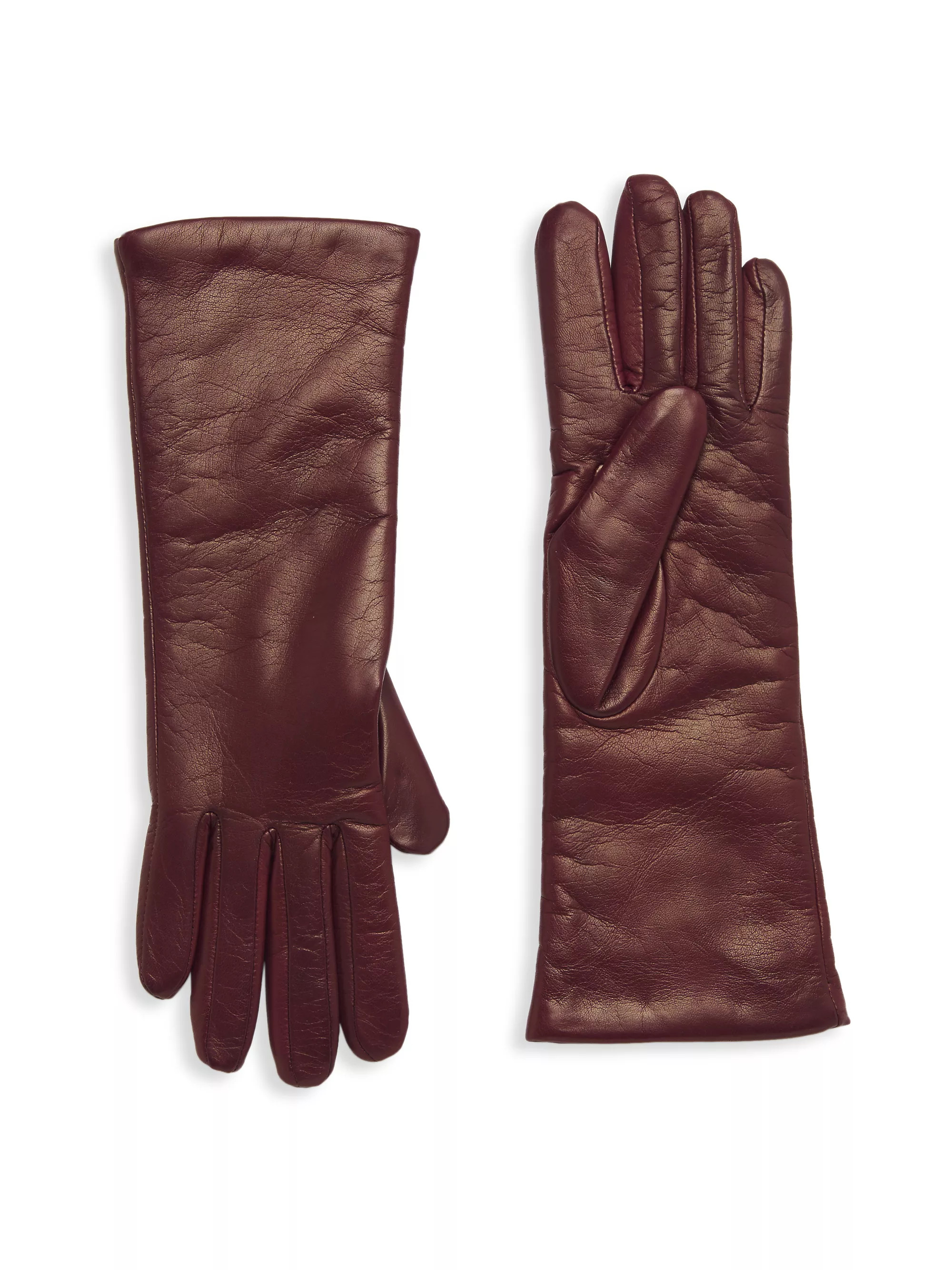 COLLECTION Cashmere-Lined Leather Gloves | Saks Fifth Avenue