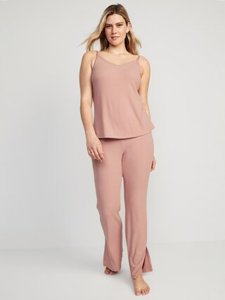 Maternity Rib-Knit Lounge Cami Top and Pants Set | Old Navy (US)
