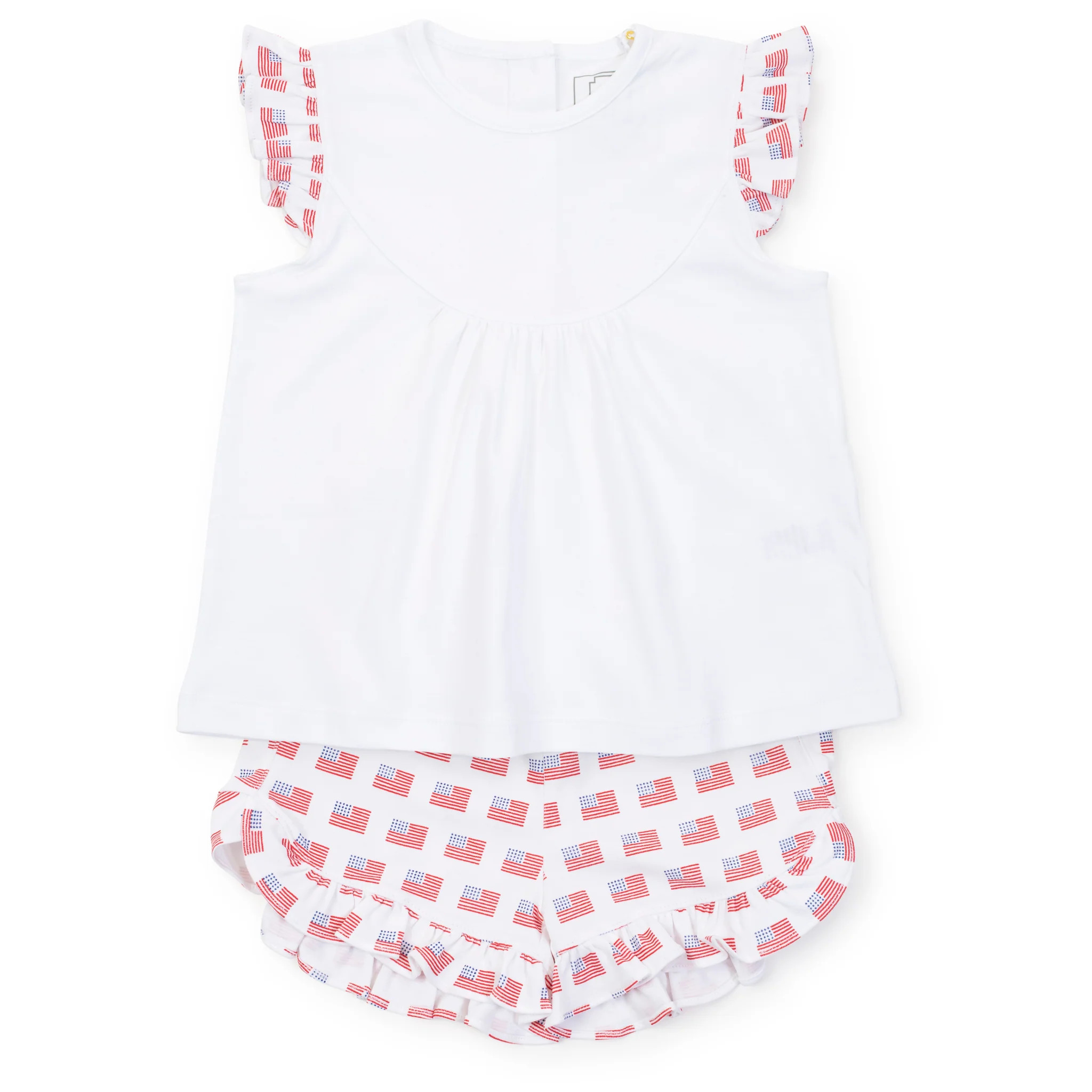 Ella Girls' Short Set American Flag | Lila and Hayes