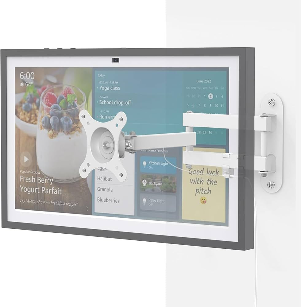 Wall Mount for Echo Show 15 (1st, 2nd Gen), and Monitors 13"-27", with 15 Inch Extension Arm, Ful... | Amazon (US)