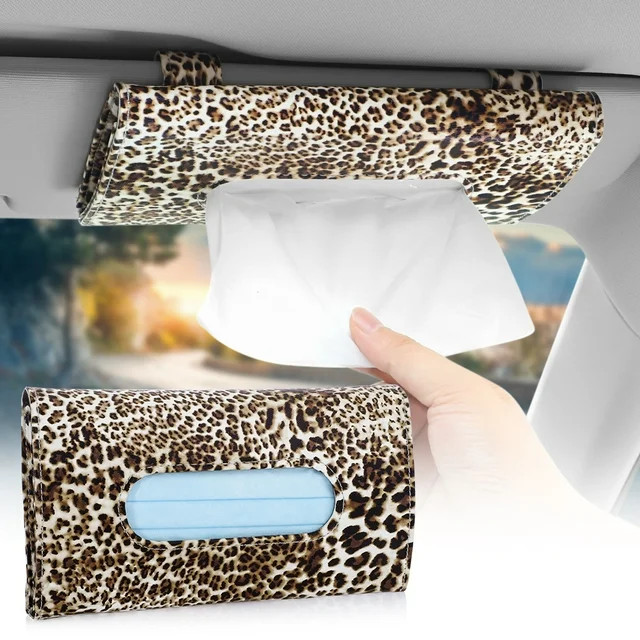 OTOSTAR Tissue Holder Box Mask Holder for Car, PU Leather Car Visor Tissue Holder Napkin Holder, ... | Walmart (US)