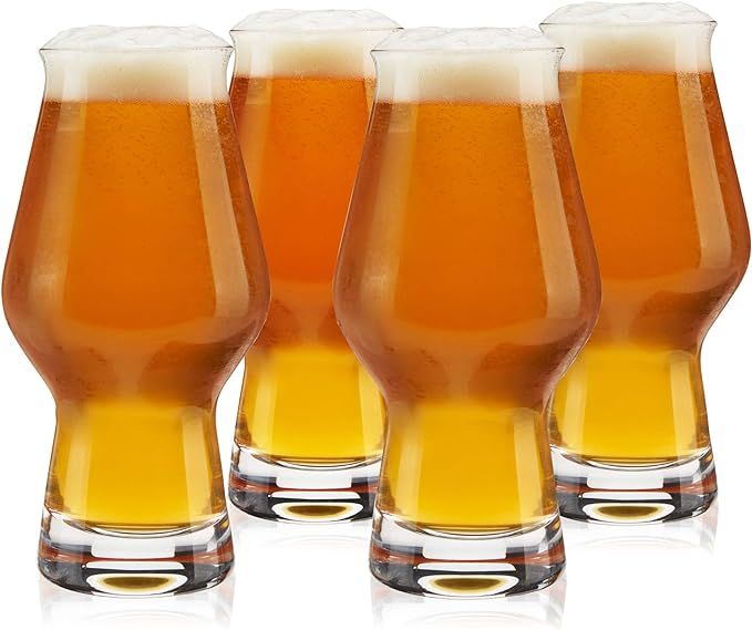 True IPA Glasses, Beer Pint Glasses, Craft Beer Glassware, IPA Glass Set, Set of 4, 16 Ounce Capa... | Amazon (US)