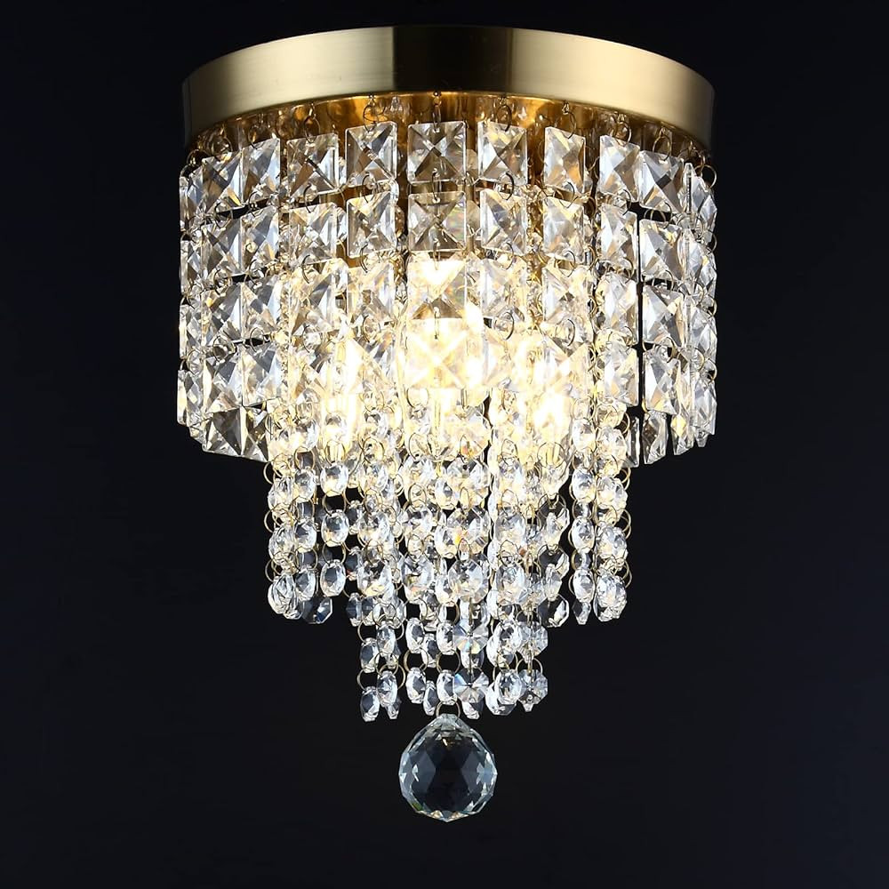 Albalux Modern Chandelier Crystal Chandeliers W25xH28CM,3 Light, Small Chandelier for Bedroom Cha... | Amazon (US)