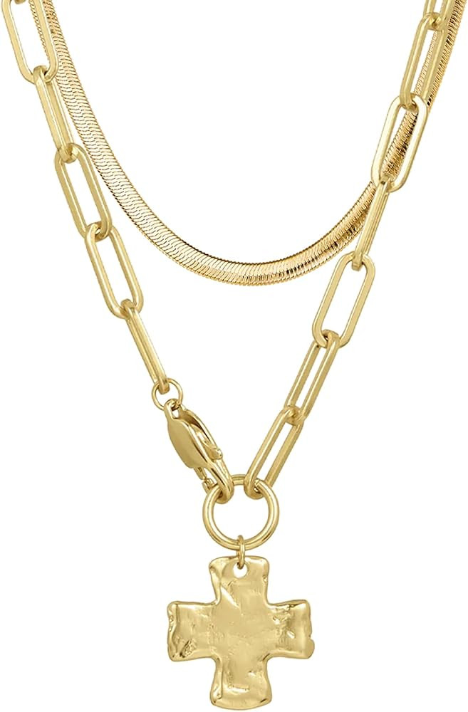James Michelle The Original Chunky Cross Chain Necklace for Women – Premium Waterproof, Tarnish... | Amazon (US)