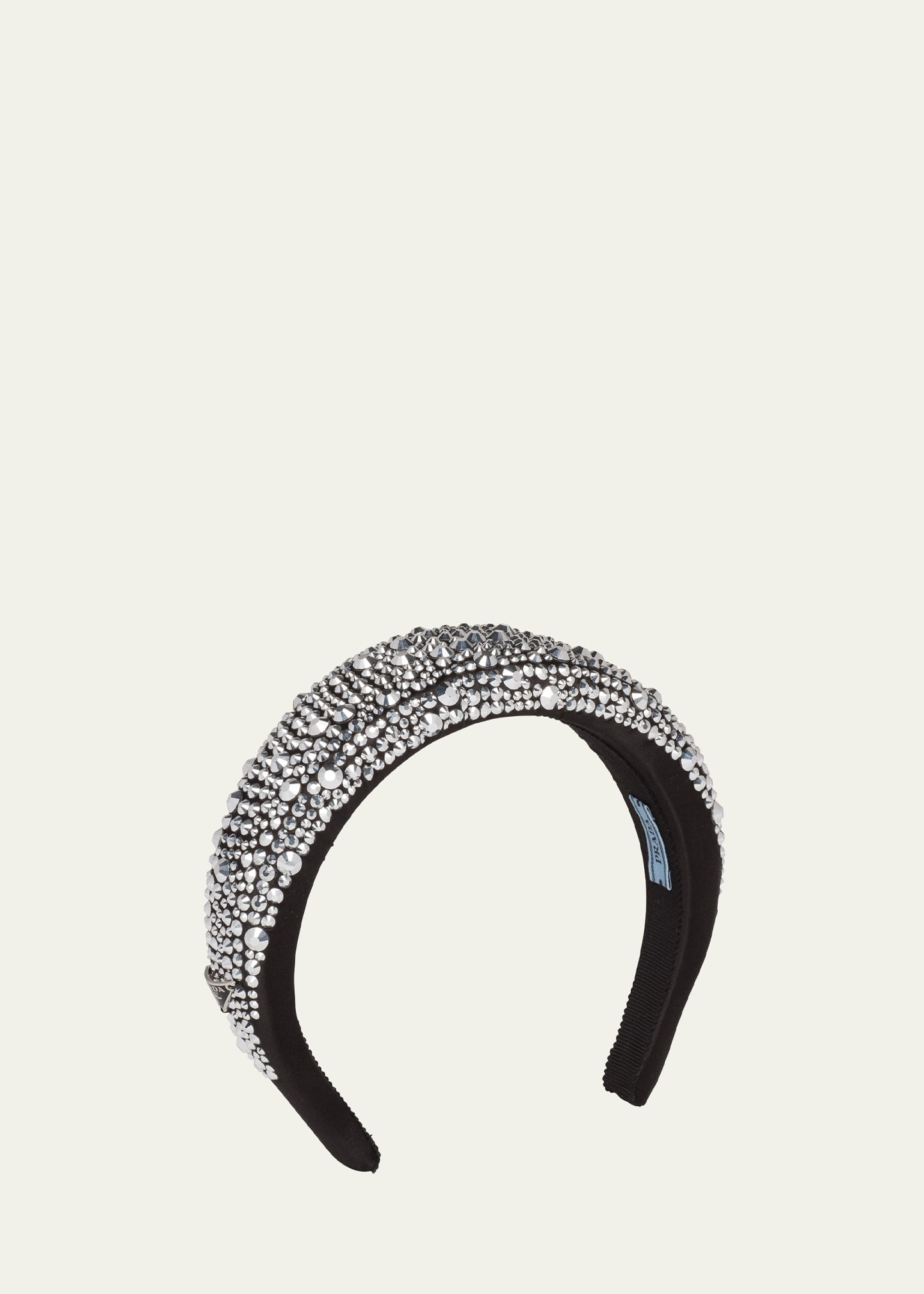 Prada Crystal Embellished Satin Headband | Bergdorf Goodman