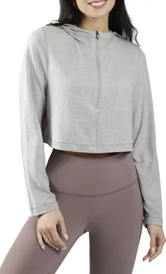 90 DEGREE BY REFLEX Half Zip Pullover Hoodie Top | Nordstromrack | Nordstrom Rack