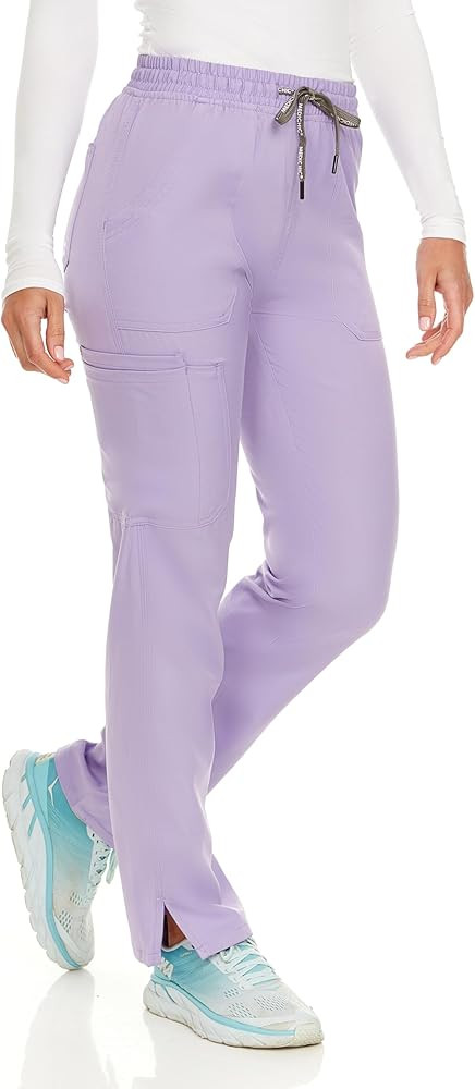 MediChic Women's Straight Leg Six Pocket Cargo Scrub Pants with 4-Way Stretch Scrubs | Amazon (US)