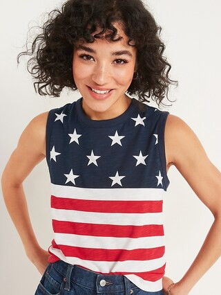 Loose Americana Easy Sleeveless Tee for Women | Old Navy (US)