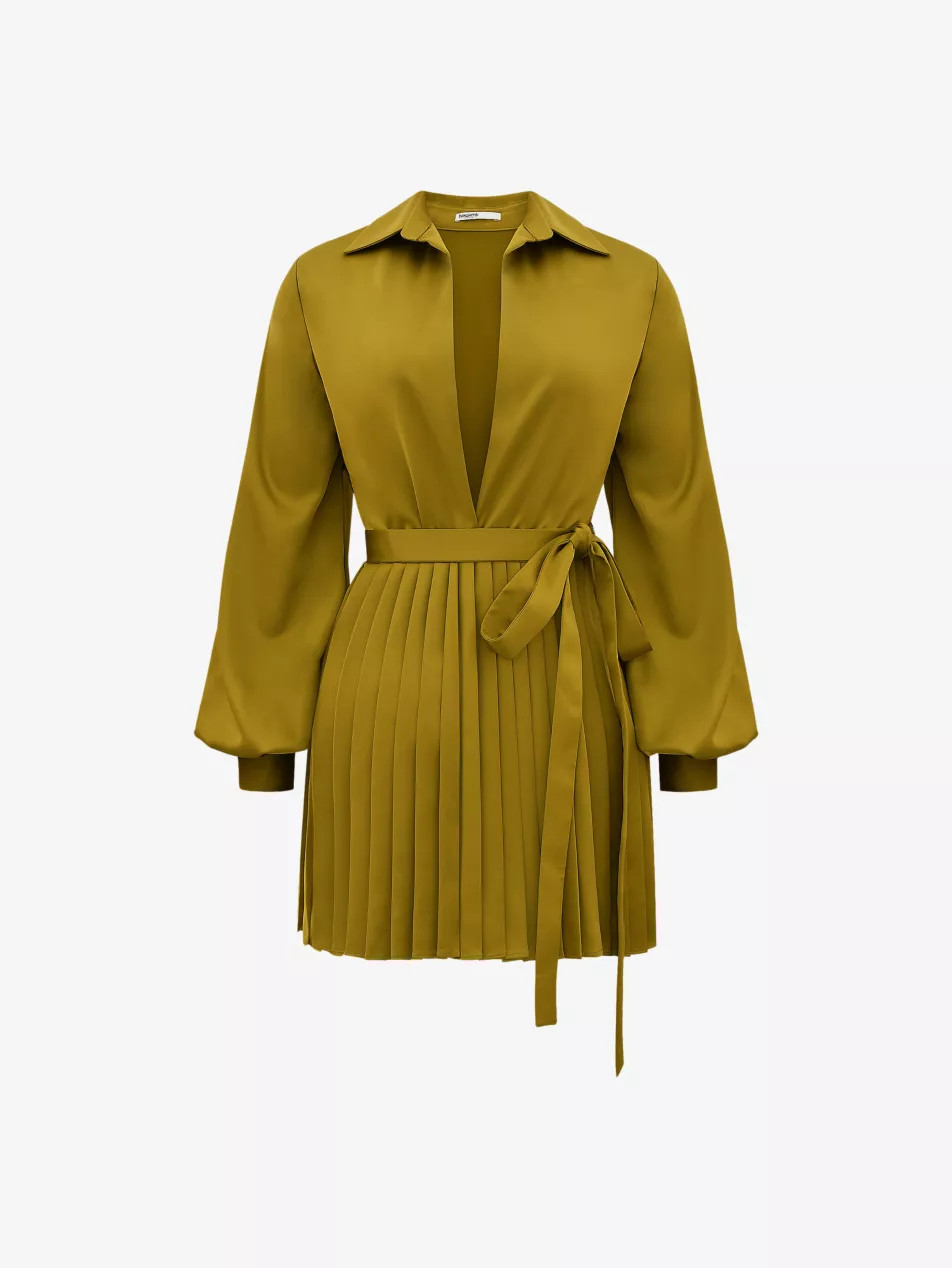 Allegra pleated satin shirt dress | Selfridges