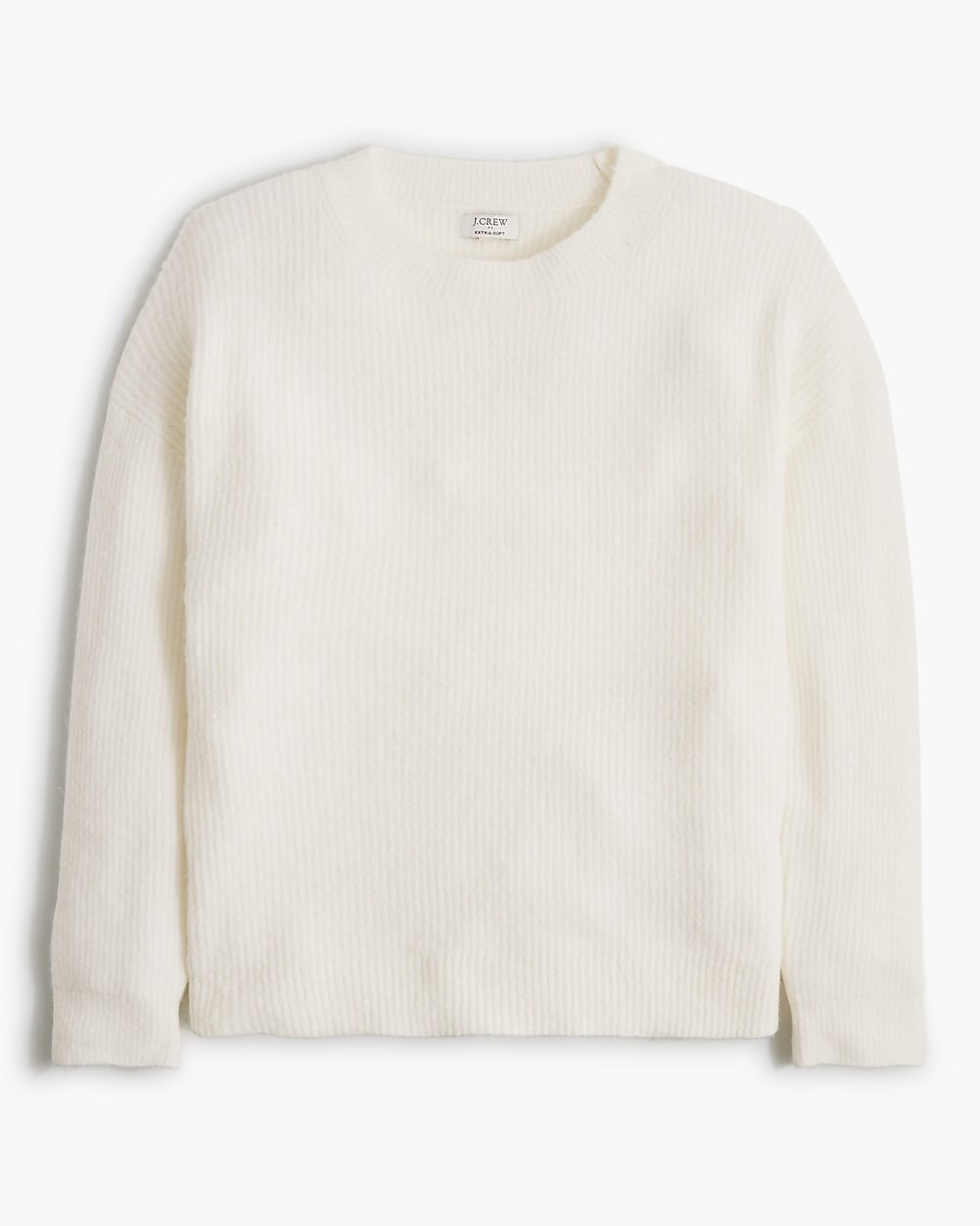 Ribbed boyfriend crewneck sweater in extra-soft yarn | J.Crew Factory
