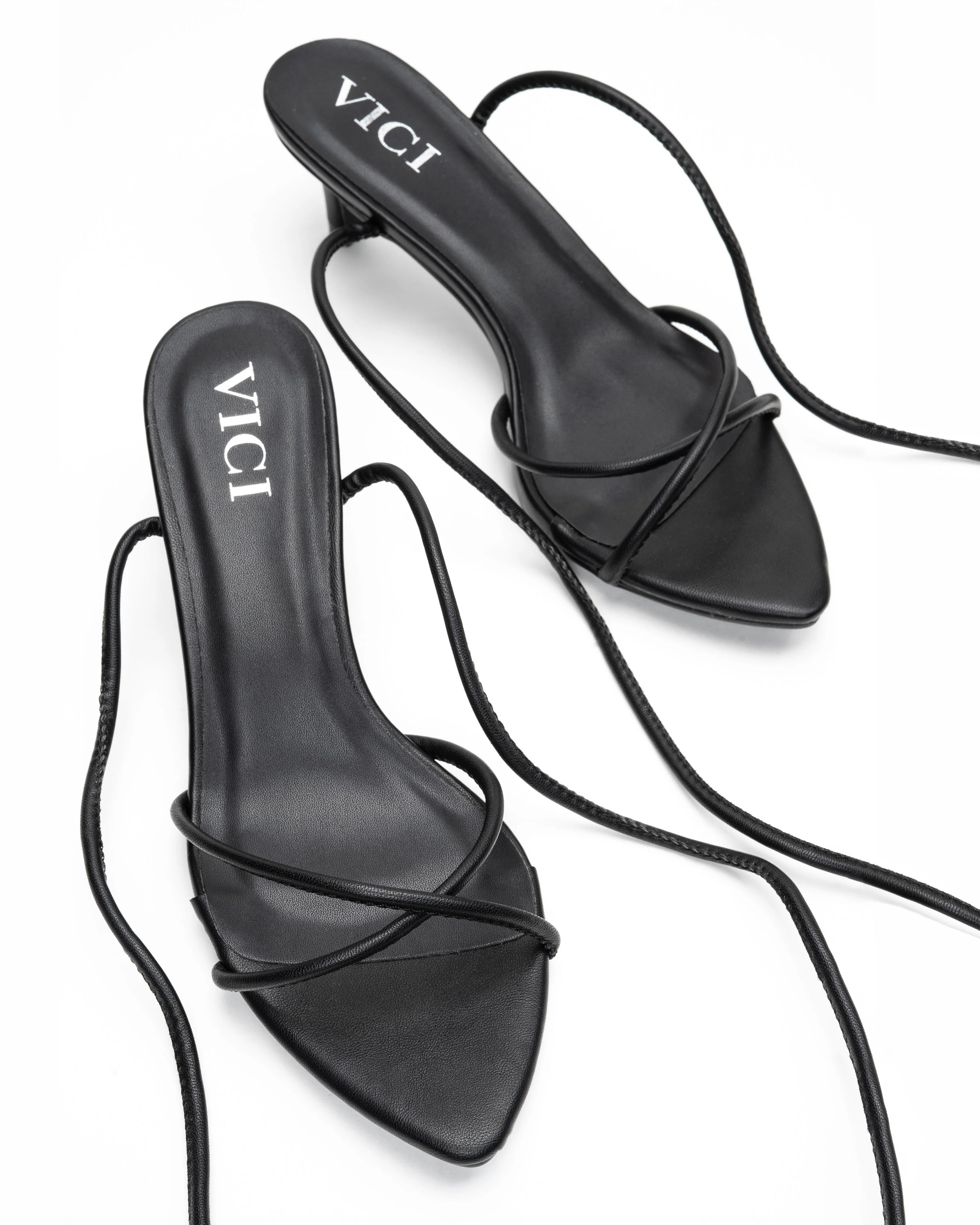 Bella Faux Leather Strappy Kitten Heel | VICI