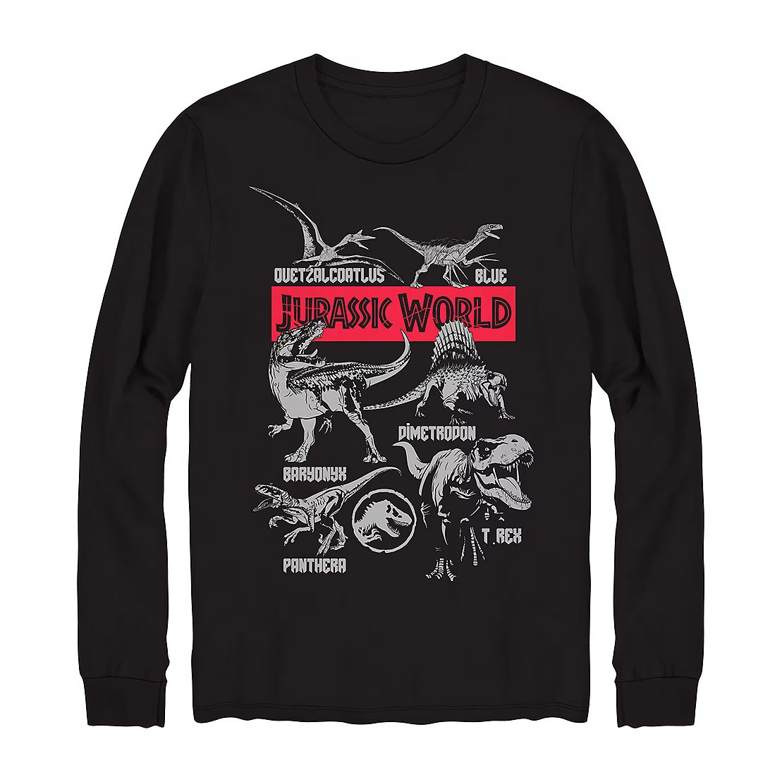 Little & Big Boys Crew Neck Jurassic World Long Sleeve Graphic T-Shirt | JCPenney