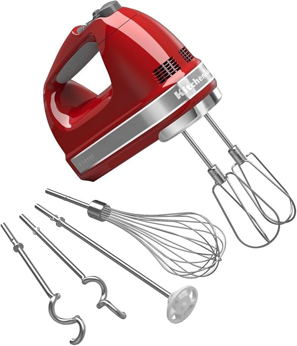 KitchenAid KHM926ER Empire Red 9-Speed Hand Mixer | Amazon (US)