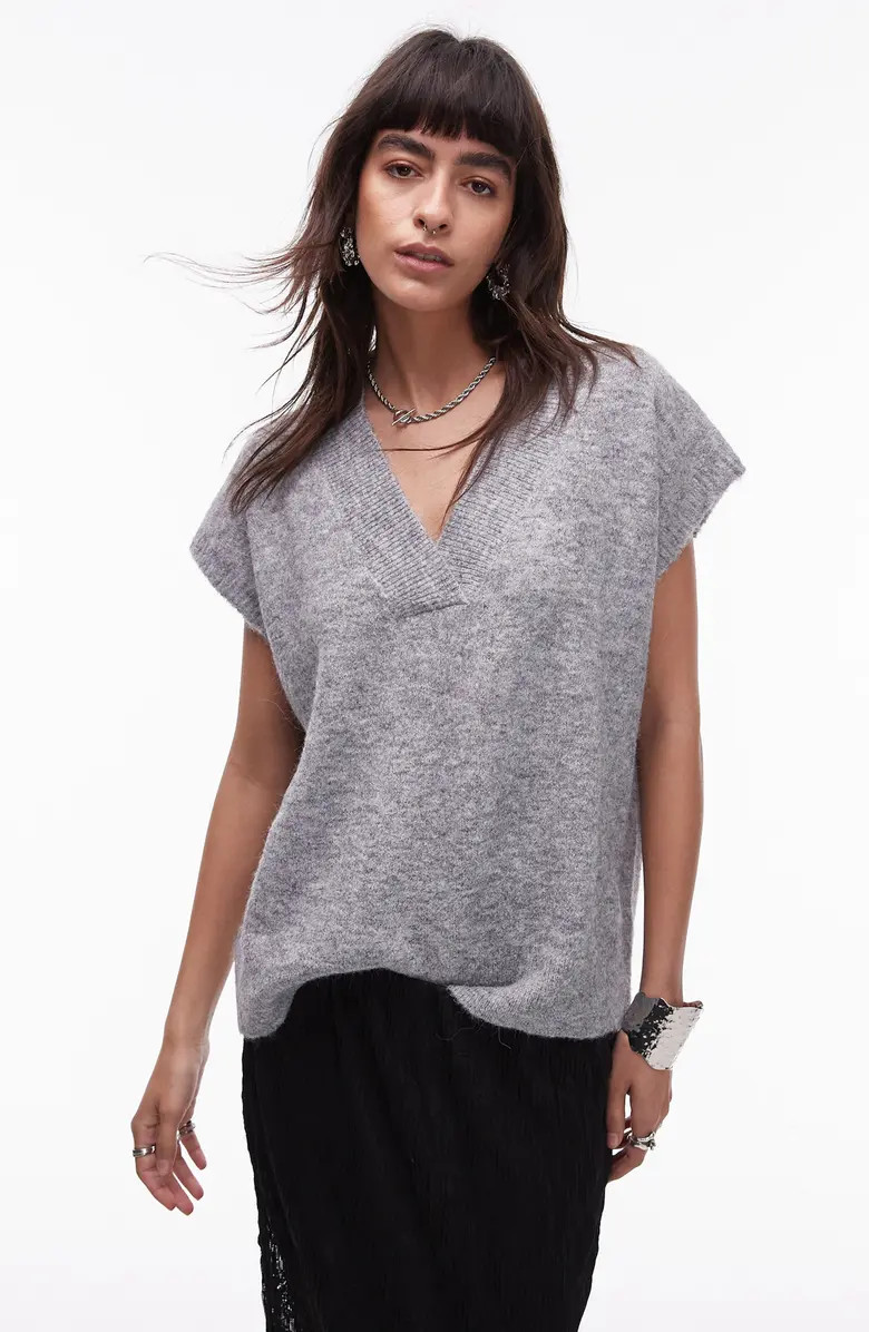 Topshop V-Neck Sweater Vest | Nordstrom | Nordstrom