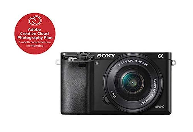 Sony Alpha a6000 Mirrorless Digitial Camera 24.3MP SLR Camera with 3.0-Inch LCD (Black) w/16-50mm Po | Amazon (US)