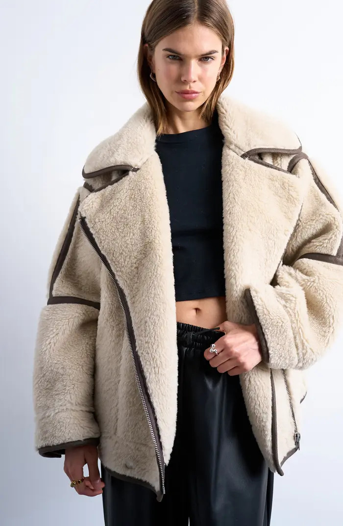Topshop Faux Shearling Avaitor Jacket | Nordstrom | Nordstrom