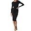 Cutiefox Women's Long Sleeve Front Tie Crew Neck Knee Length Ruched Bodycon Dress | Amazon (US)